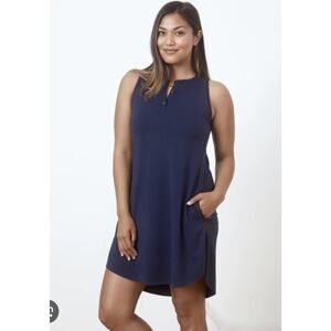SHEBIRD‎ Womens The Sheila Shift Bra Dress Size 2 XS Navy Modal Henley - FLAW